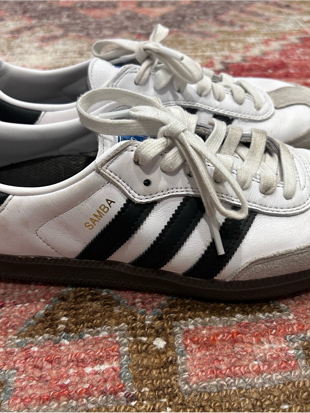 adidas Samba Men’s White and Black Leather Sneakers